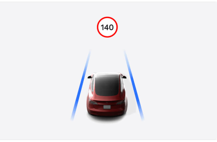 테슬라 과속카메라 표시